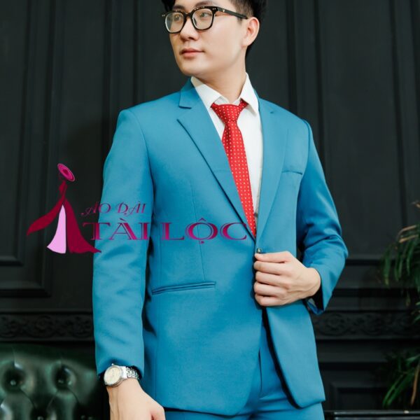 Áo Vest Chú Rể Xanh Ms