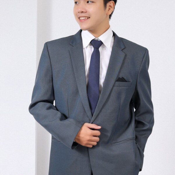 Áo vest nam màu xám chì 1 nút