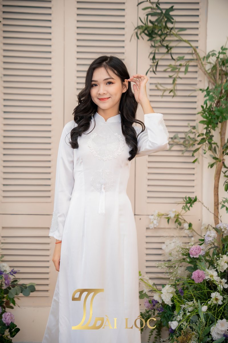 Áo Dài Cặp Đám Cưới Cô Dâu Trắng Một Chữ Hỷ