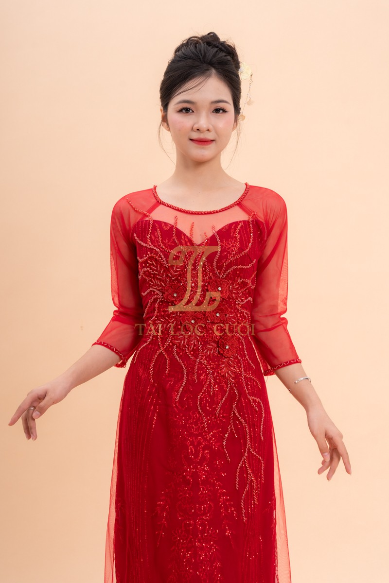 Đôi nét về áo dài ngồi sui đỏ ren đính đá kết hoa ngực XL-BSĐR14 Đôi nét về áo dài ngồi sui đỏ ren đính đá kết hoa ngực XL-BSĐR14