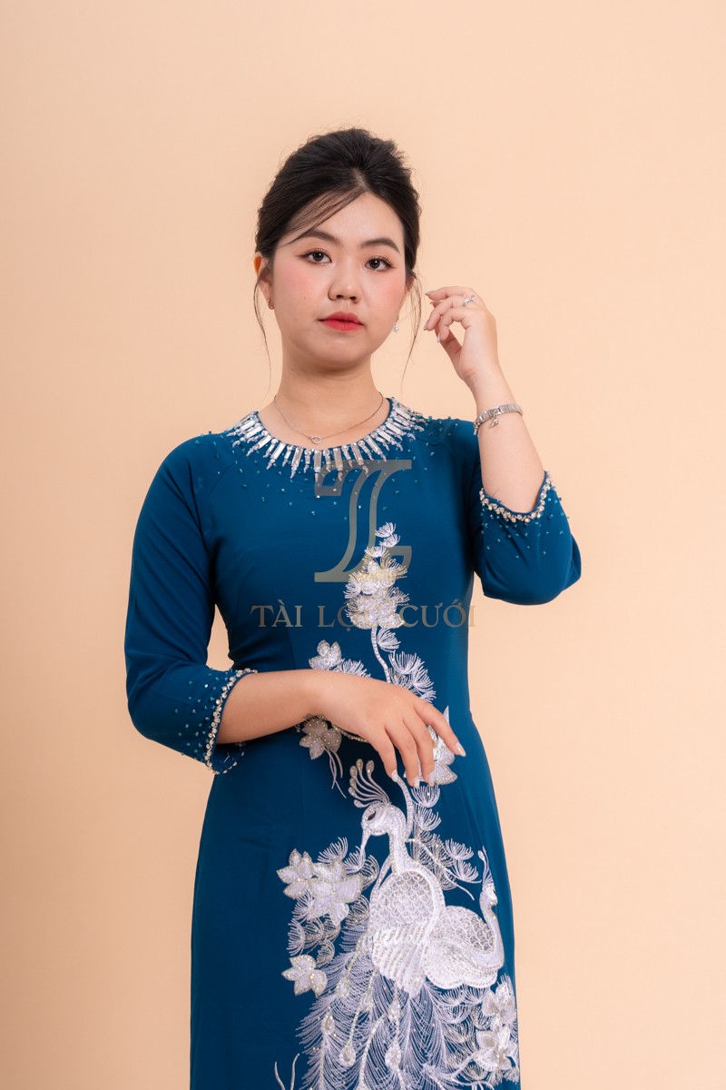 Khám phá về áo dài ngồi sui xanh lụa thêu công trắng cao cấp 4XL-BSX38 Khám phá về áo dài ngồi sui xanh lụa thêu công trắng cao cấp 4XL-BSX38